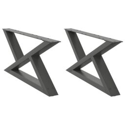 Berkfield Home Coffee Table Legs 2 pcs Anthracite 70x(30-31.3) cm Steel - thumbnail 2