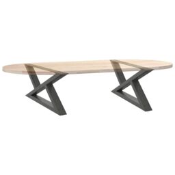 Berkfield Home Coffee Table Legs 2 pcs Anthracite 70x(30-31.3) cm Steel - thumbnail 8