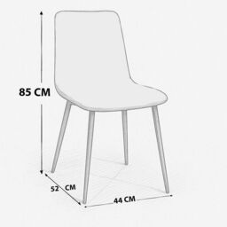 KOSY KOALA Modern Rectangle White Dining Table Set With 4 Blue Velvet Chairs Dining Room Furniture in Brown - thumbnail 2
