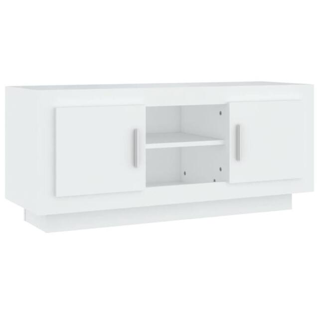 Berkfield Home TV Cabinet White 102x35x45 cm Engineered Wood - Size: 102 x 35 x 45 cm - image 1