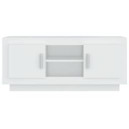 Berkfield Home TV Cabinet White 102x35x45 cm Engineered Wood - Size: 102 x 35 x 45 cm - thumbnail 5
