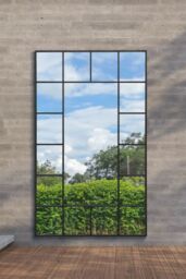"MirrorOutlet Black Modern Wall & Leaner Garden Mirror 79""x 47"" 200x120cm - Size: 1 Pack" - thumbnail 1