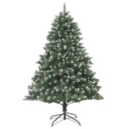 Berkfield Home Artificial Christmas Tree with Stand 180 cm PVC in Green - thumbnail 2