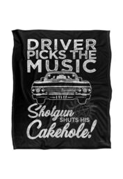 Warner Brothers Supernatural Driver Picks Music Silky Touch Super Soft Throw Blanket in White - thumbnail 1