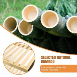 SPETLEK 3 Tier Natural Bamboo Shoe Rack Stand Shelf Organiser - thumbnail 5