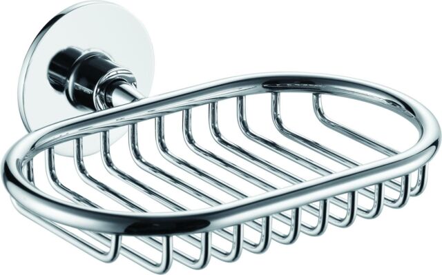 Luxury Living Milano Bathroom Soap Holder Basket in Silver - image 1