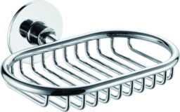 Luxury Living Milano Bathroom Soap Holder Basket in Silver