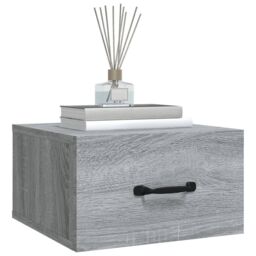 Berkfield Home Wall-mounted Bedside Cabinets 2 pcs Grey Sonoma 35x35x20 cm - Size: 35 x 35 x 20 cm - thumbnail 4
