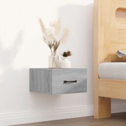 Berkfield Home Wall-mounted Bedside Cabinets 2 pcs Grey Sonoma 35x35x20 cm - Size: 35 x 35 x 20 cm - thumbnail 3
