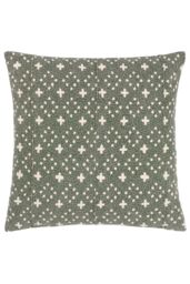 Yard Helm 100% Cotton Woven Cushion in Black - Size: 50 cm x 50 cm - thumbnail 1
