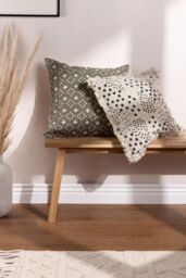 Yard Helm 100% Cotton Woven Cushion in Black - Size: 50 cm x 50 cm - thumbnail 5