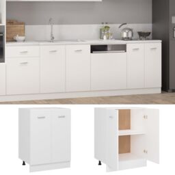 Berkfield Home Bottom Cabinet White 60x46x81.5 cm Engineered Wood - thumbnail 2