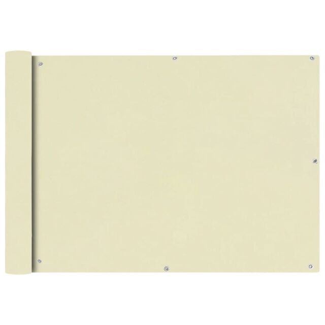 Berkfield Home Balcony Screen Oxford Fabric 75x400 cm Cream in Beige - image 1
