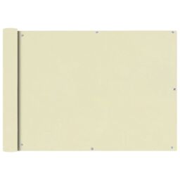 Berkfield Home Balcony Screen Oxford Fabric 75x400 cm Cream in Beige - thumbnail 1