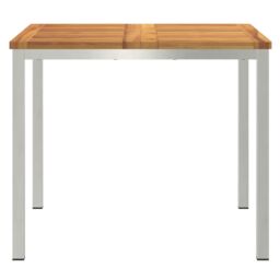 Berkfield Home Outdoor Dining Table 90x90x74.5 cm Solid Wood Acacia in Brown - thumbnail 5