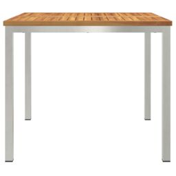 Berkfield Home Outdoor Dining Table 90x90x74.5 cm Solid Wood Acacia in Brown - thumbnail 6