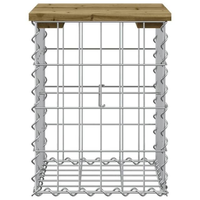 Berkfield Home Beautiful Garden Bench Gabion Design 33x31x42 cm Impregnated Wood Pine in Brown - Size: 33 x 31 x 42 cm - image 1