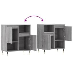 Berkfield Home Sideboard Grey Sonoma 60x35x70 cm Engineered Wood - Size: 60 x 35 x 70 cm - thumbnail 9