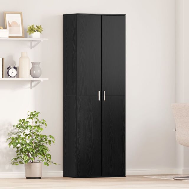 Berkfield Home Highboard Black Oak 60x35x180 cm Engineered Wood - Size: 60 x 35 x 180 cm - image 1