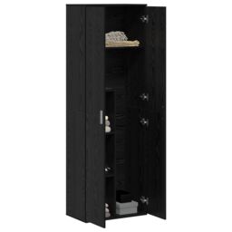 Berkfield Home Highboard Black Oak 60x35x180 cm Engineered Wood - Size: 60 x 35 x 180 cm - thumbnail 3
