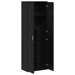 Berkfield Home Highboard Black Oak 60x35x180 cm Engineered Wood - Size: 60 x 35 x 180 cm - thumbnail 5