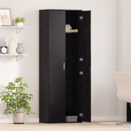 Berkfield Home Highboard Black Oak 60x35x180 cm Engineered Wood - Size: 60 x 35 x 180 cm - thumbnail 4