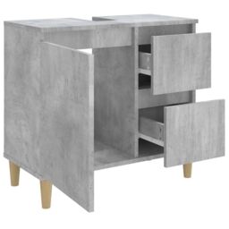 Berkfield Home Bathroom Cabinet Concrete Grey 65x33x60 cm Engineered Wood - Size: 65 x 33 x 60 cm - thumbnail 6