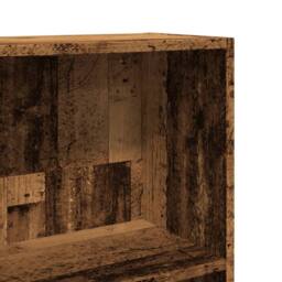 Berkfield Home Decorative Bookcase Old Wood 60x24x143 cm Engineered Wood in Brown - Size: 60 x 24 x 143 cm - thumbnail 7