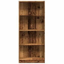 Berkfield Home Decorative Bookcase Old Wood 60x24x143 cm Engineered Wood in Brown - Size: 60 x 24 x 143 cm - thumbnail 4