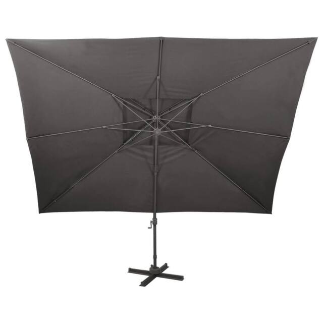 Berkfield Home Durable Cantilever Garden Parasol with Double Top Anthracite 400x in Charcoal - image 1