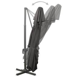 Berkfield Home Durable Cantilever Garden Parasol with Double Top Anthracite 400x in Charcoal - thumbnail 5