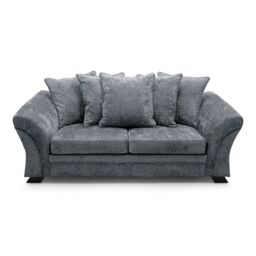 Abakus Direct Farrow Crushed Chenille 3 Seater Sofa in Dark Grey - thumbnail 5