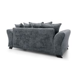 Abakus Direct Farrow Crushed Chenille 3 Seater Sofa in Dark Grey - thumbnail 4