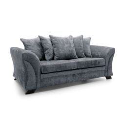Abakus Direct Farrow Crushed Chenille 3 Seater Sofa in Dark Grey - thumbnail 3