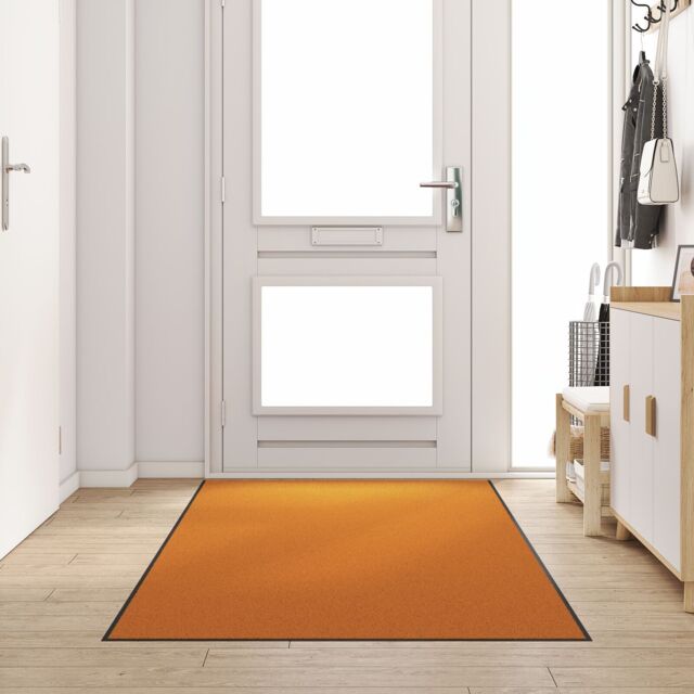 Berkfield Home Washable Doormat in Orange, 120x250 cm in Orange - Size: Medium - image 1