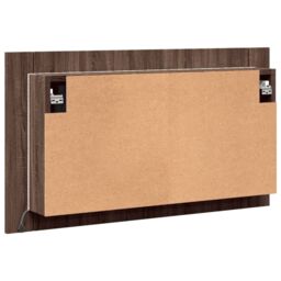 Berkfield Home LED Bathroom Mirror Cabinet Brown Oak 80x12x45 cm Acrylic - Size: 80 x 12 x 45 cm - thumbnail 9