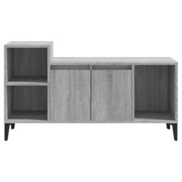 Berkfield Home TV Cabinet Grey Sonoma 100x35x55 cm Engineered Wood - Size: 100 x 35 x 55 cm - thumbnail 5