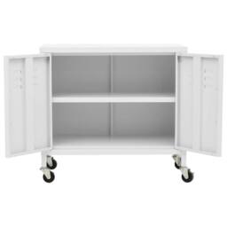 Berkfield Home Storage Cabinet White 60x35x56 cm Steel - Size: 60 x 35 x 56 cm - thumbnail 6