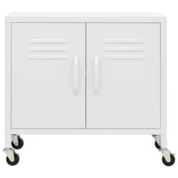 Berkfield Home Storage Cabinet White 60x35x56 cm Steel - Size: 60 x 35 x 56 cm - thumbnail 1