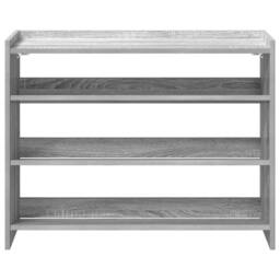Berkfield Home Shoe Rack Grey Sonoma 80x25x62 cm Engineered Wood - Size: 80 x 25 x 62 cm - thumbnail 4