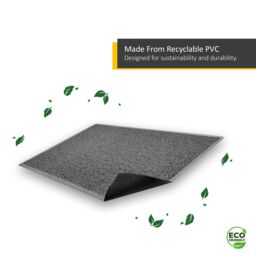 Nicoman Embossed PVC Spaghetti Pressed Heart Doormat in Black - Size: 45 cm x 75 cm - thumbnail 6