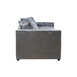 LUXURY LIFE Dylan Crushed Velvet Fabric 2 Seater Sofa in Silver - thumbnail 2