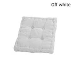 Havendro Off White Chair Booster Pad Cotton Thick Firm Seat Cushion in Off-White - thumbnail 1