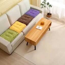 Havendro Off White Chair Booster Pad Cotton Thick Firm Seat Cushion in Off-White - thumbnail 2