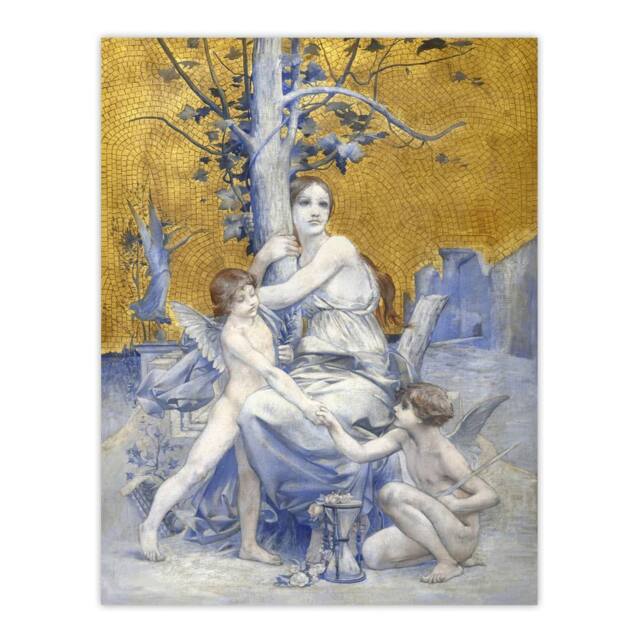 "Artery8 Luc Olivier Merson Eternity The Allegory of Time Wall Art Print in Gold - Size: W12"" x H16""" - image 1