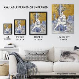 "Artery8 Luc Olivier Merson Eternity The Allegory of Time Wall Art Print in Gold - Size: W12"" x H16""" - thumbnail 3