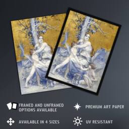 "Artery8 Luc Olivier Merson Eternity The Allegory of Time Wall Art Print in Gold - Size: W12"" x H16""" - thumbnail 2