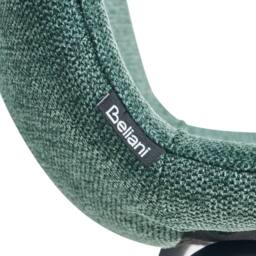 Wyld and Coco 4-Piece Green Upholstered Dining Chairs Black Powder-Coated Metal Legs - thumbnail 9