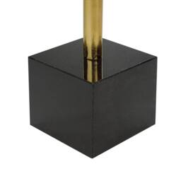 Wyld and Coco Gold Round Aluminium Side Table with Black Marble Base 30cm - thumbnail 6