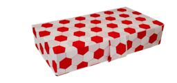 Rest Relax Badenia Double Folding Z Bed Futon Mattress with Protective Travel Cover in White - Size: Small Double - thumbnail 2